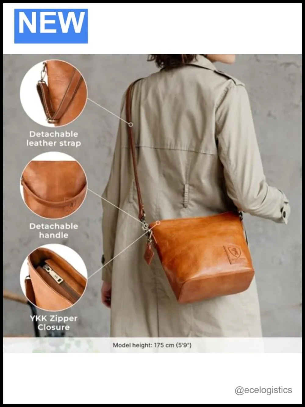 Genuine Leather Crossbody Purse Women Madison Small Tote Satchel
